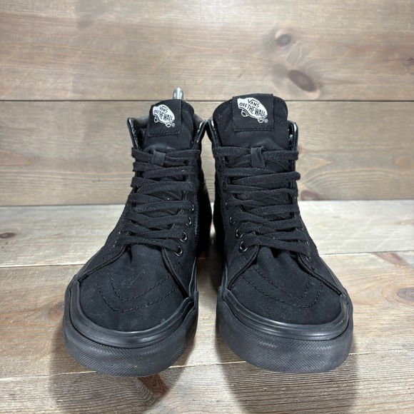 vans SK8 HI womens size 7 shoes black athletic skate sneakers - Picture 5 of 9